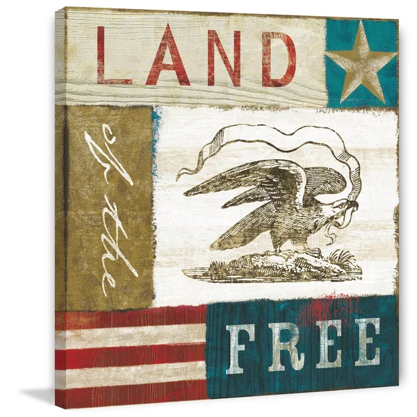 Marmont Hill Eagle I Block Print Painting Print on Canvas