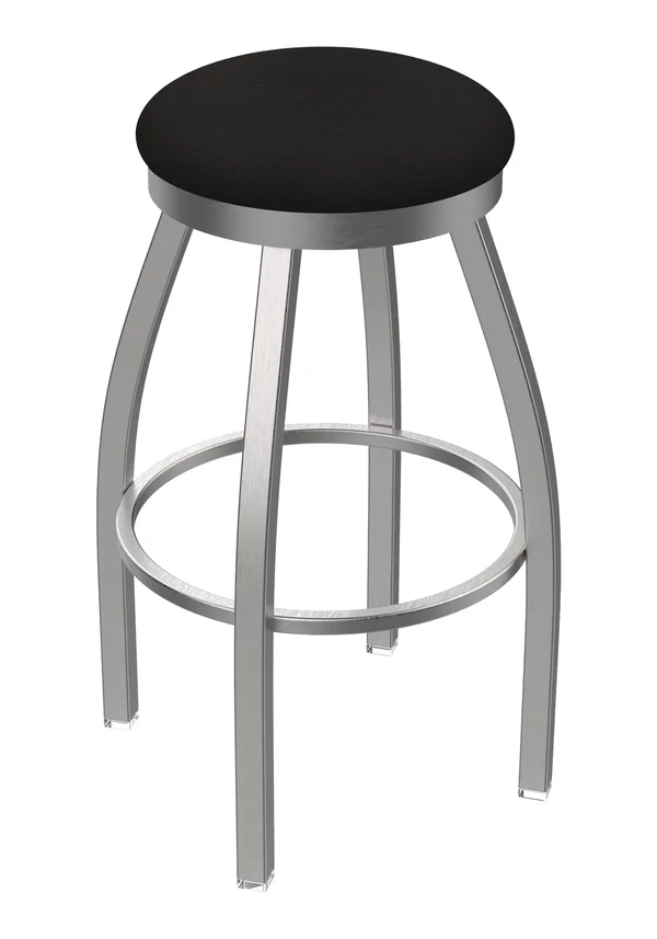 Holland Bar Stool 802 Misha 25x22 Counter Stool with Stainless Finish, Allante Espresso Seat