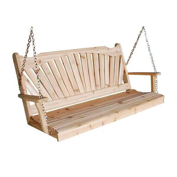 Kunkle Holdings Cedar 5 Fanback Swing Walnut Stain