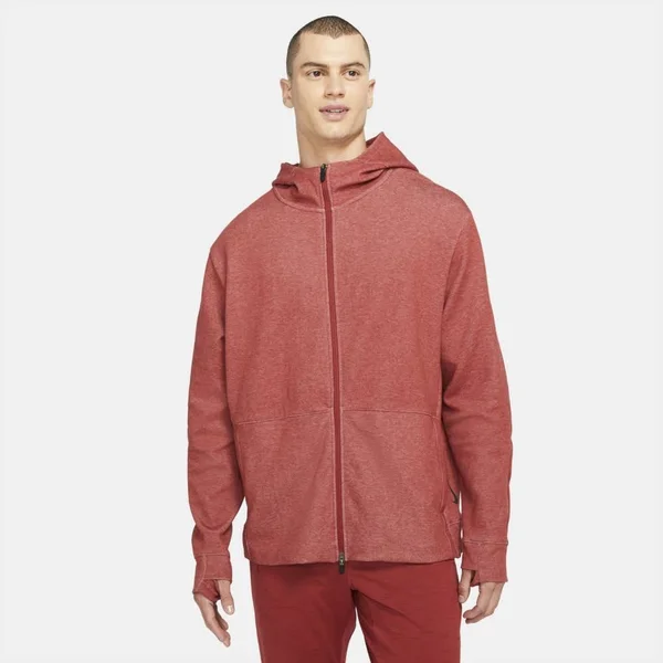 Nike Yoga Men's Full-Zip Hoodie in Red, Size: Small, CU6260-689