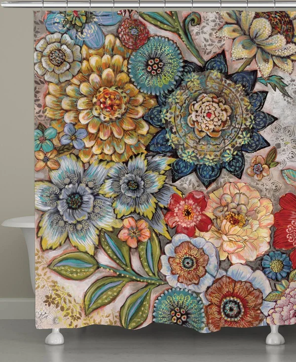 Laural Home Boho Bouquet Shower Curtain Multi