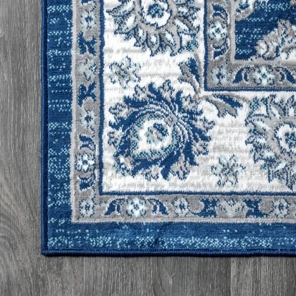 Jonathan Y Modern Blue/Cream 5 ft. Square Persian Vintage Moroccan Traditional Area Rug