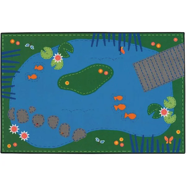 Carpets for Kids Value Plus Tranquil Pond Rug - 8 x 12 Feet