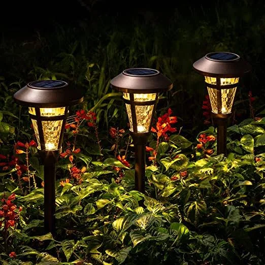 Solpex Solar Pathway Lights Outdoor, 6 Pack Solar Garden Lights, Bronze Finshed