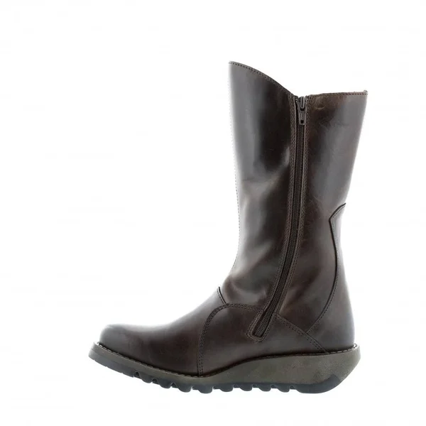 Fly London Mes 2 Womens Mid Calf Boots Brown Leather 142913-004 35 EU