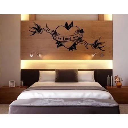Love Is Hope Wall Decal - Heart Wall Decal, Sticker, Mural Vinyl Art Home Decor, Quotes and Sayings - 4342 - Lilac, 47in x 19in