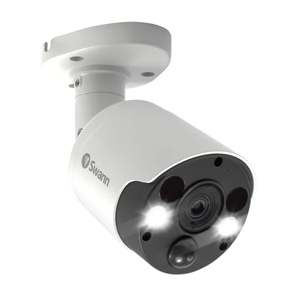 Swann Wired PIR Bullet Security Camera & Spotlight, 4K Ultra HD Surveillance Cam 885MSFB