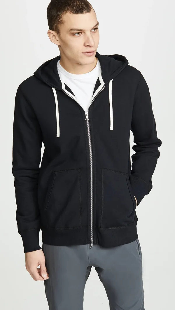Reigning Champ Full Zip Hoodie - Black - XL - Men