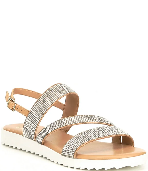 GB Lumi-Nous Rhinestone Embellished Flatform Sandals - Womens, 6.5M, Spanish Sand - Dillard&s Exclusive