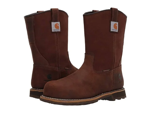 Carhartt Traditional 10 inch Pull-On Waterproof Nano Toe Bison Brown Oil Tan - Men's, Size: 12