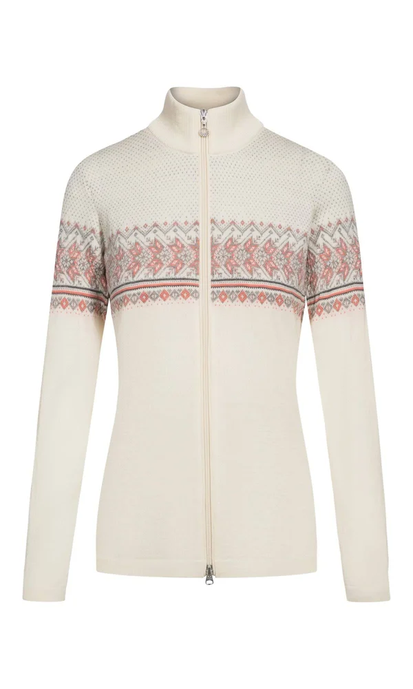 Dale of Norway Hovden Fem Jacket - Offwhite/Coral/Lightcharcoal L