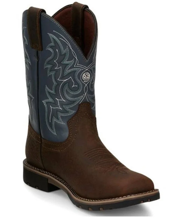 Justin Men's Fireman Waterproof Cowboy Boots Brown - 10.5 W