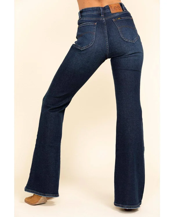 Lee Women's Medium High Rise Vintage Modern Flare Jeans