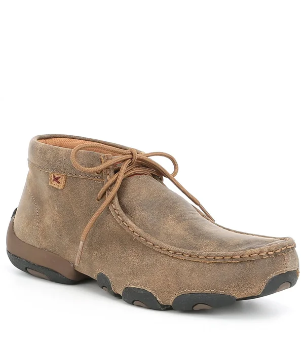 Twisted x Men's Driving Leather Moccasin Lace Up, Mens, 12M, Bomber