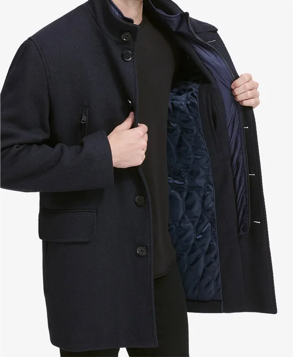 Cole Haan Men's Walking Coat with Bib - Navy