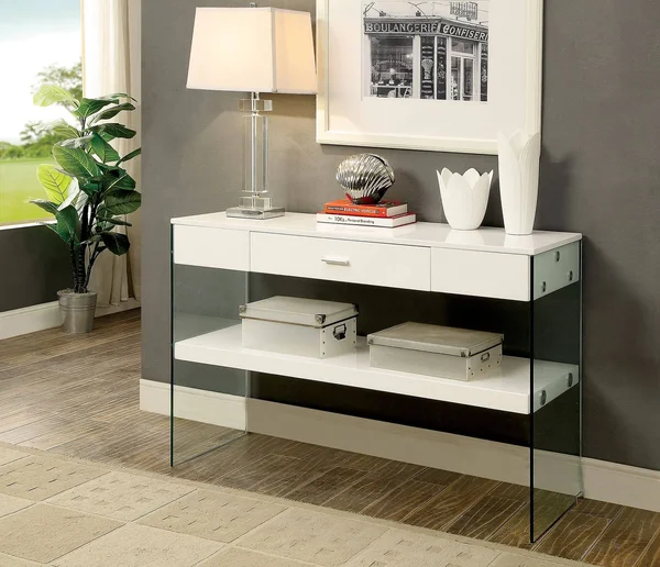 Furniture of America Raya White Sofa Table CM4451WH-S