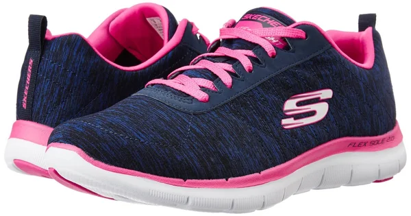 Skechers Sport Women's Flex Appeal 2.0 Fashion Sneaker - Navy/Pink