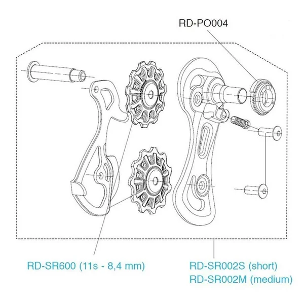 Campagnolo RD-RE102M Rear Derailleur Cage Medium for RE/CH