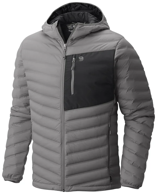 Mountain Hardwear - StretchDown Hood Jacket M - SMALL - Manta Grey