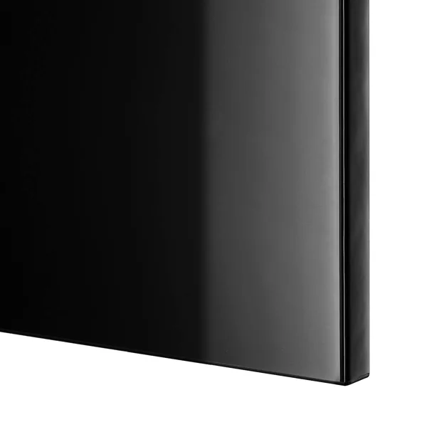 IKEA - BESTÅ Storage Combination w/Glass Doors - Black-brown/Selsviken High Gloss/Black Smoked Glass, 47 1/4x16 1/2x76