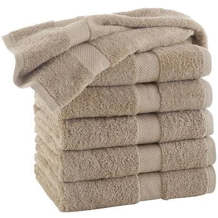 Martex Commercial Hand Towel Set, Khaki - 12 pack