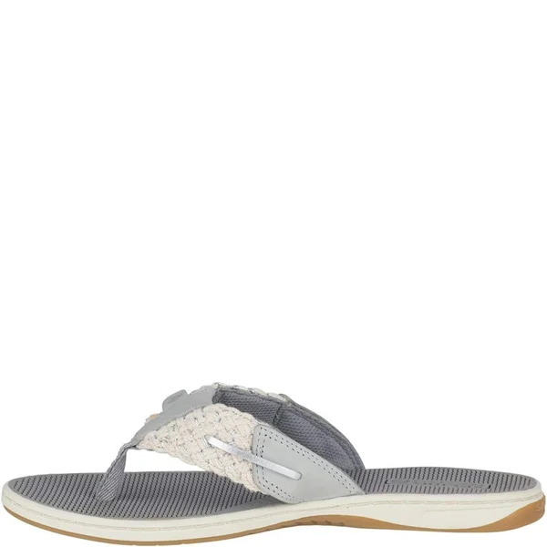 Sperry Top-Sider Women's Parrotfish Flip Flop - Grey Silver, Size 12.0