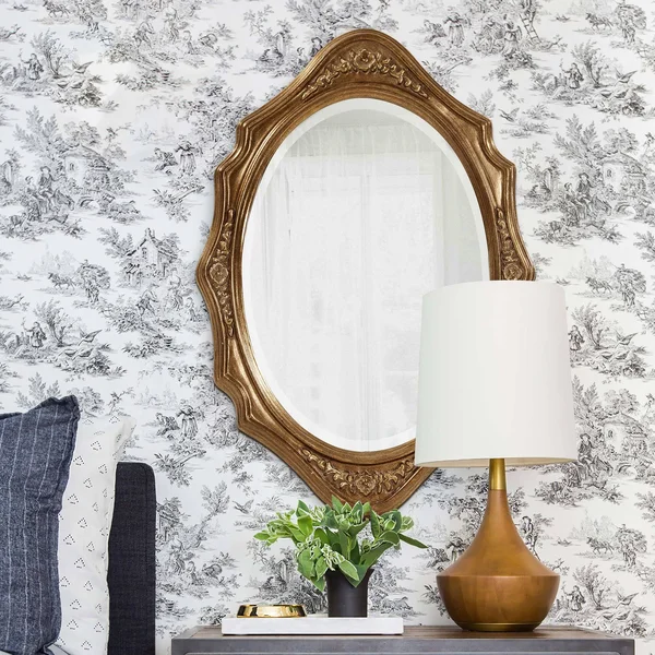 Howard Elliott Trafalga Mirror - Silver Leaf