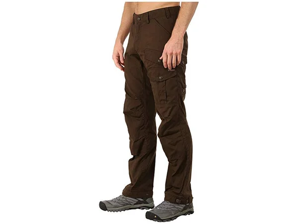 Fjallraven Vidda Pro Trousers Long Olive, Mens G-1000 Full-Length Trousers, Size 44 - Color Dark Olive
