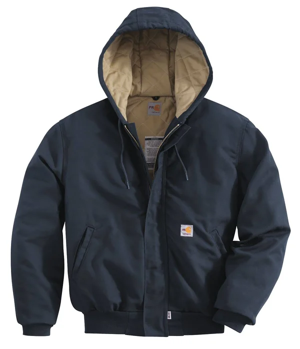 Carhartt Men's Dark Navy Flame-Resistant Canvas Active Jacket