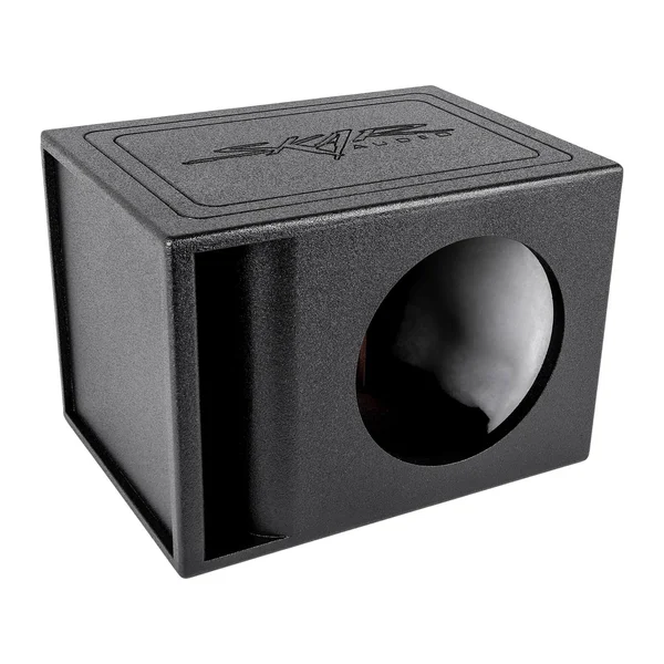 Skar Audio AR1X10V Single 10x22 Universal Fit Armor Coated Ported Subwoofer Box with Kerf Port