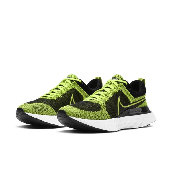 Nike React Infinity Run Flyknit 2 Volt/Black Men's Running Shoes - Size: 8.5