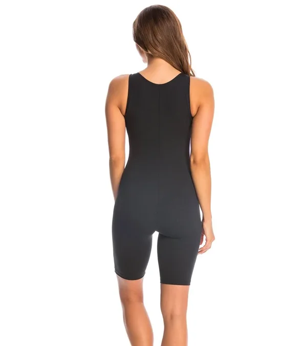 Dolfin Aquashape Women's Zip-Front Swim Aquatard Size: 12 Black/Purple