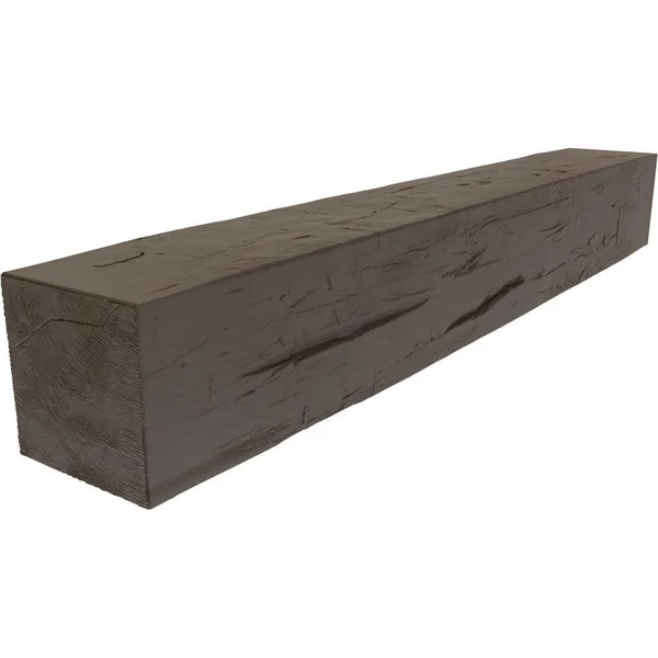 Ekena Millwork MANUHH06X08X60HD 6x22H x 8x22D x 60x22W Hand Hewn Faux Wood Fireplace Mantel - Natural Honey Dew