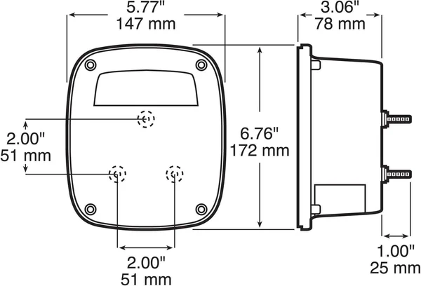 Peterson 845L - 5/6 Function Rear Combination Light