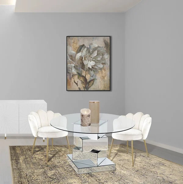 Meridian Furniture Claire Cream Velvet Dining Chair - Set of 2