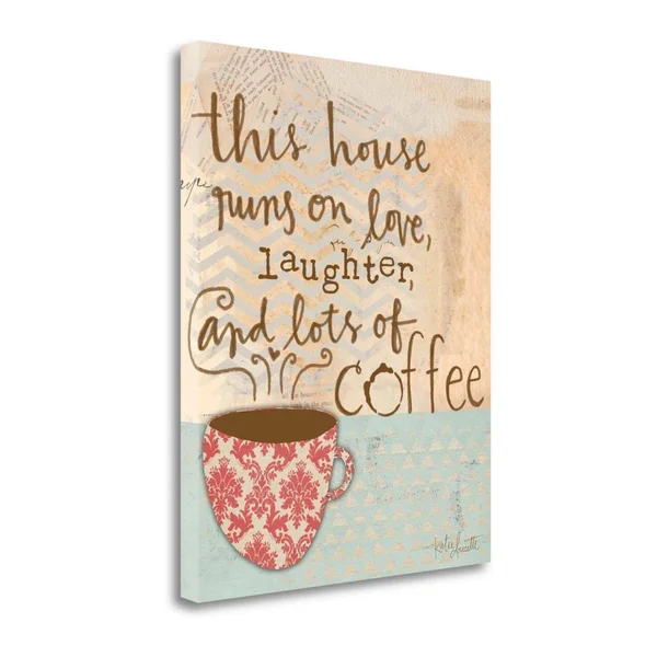 Tangletown Fine Art Laughter and Coffee by Katie Doucette, Giclee Print on Wrap Canvas, 20x24x22