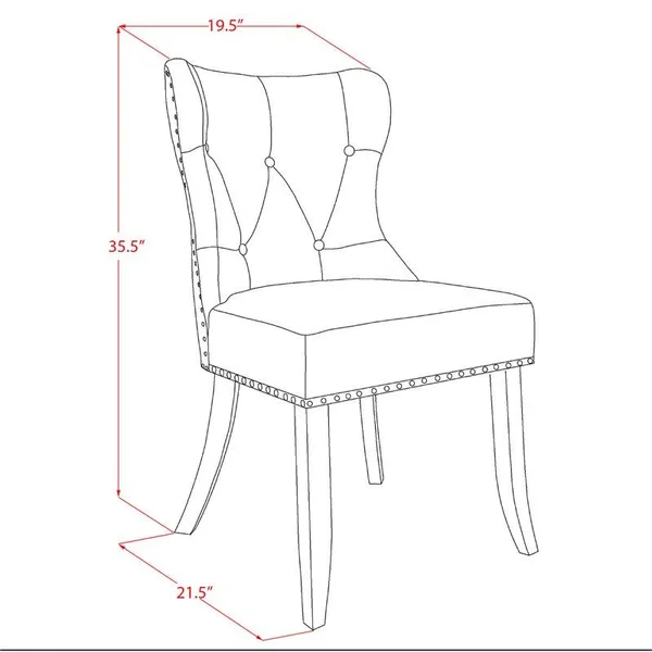 East West Furniture SIP2T15 Parson Dining Room Chair Includes White Solid Wood Structure with Baby Blue Linen Fabric Seat with N