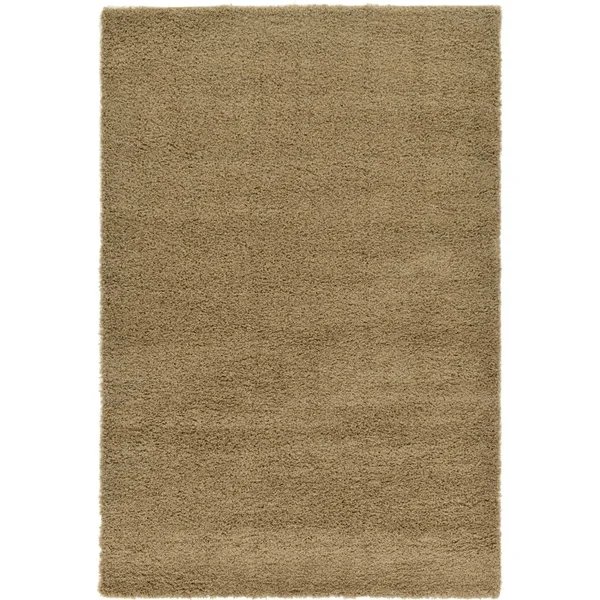 Unique Loom Solid Shag Sandy Brown 6 ft. x 9 ft. Area Rug