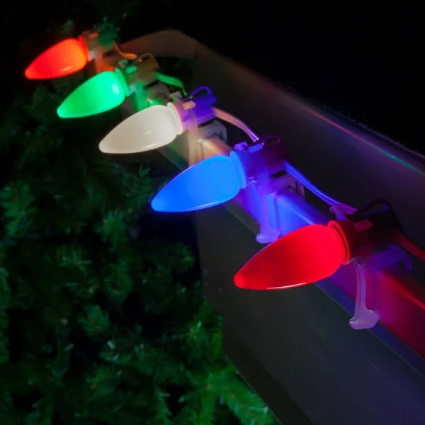 Wintergreen Lighting OptiCore C9 LED Multi-Color Smooth/Opaque Christmas Light Bulbs (25-Pack)