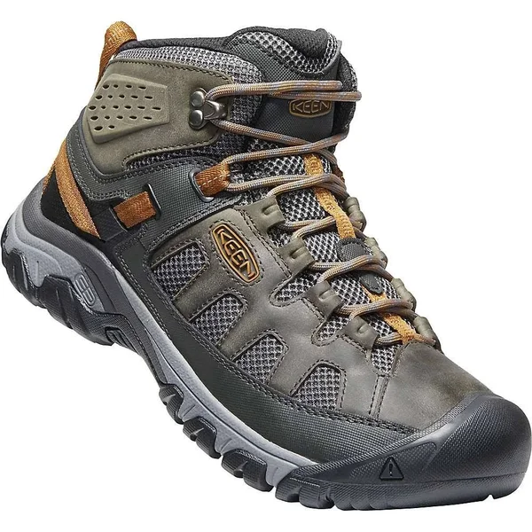Keen Men's Targhee Vent Mid Boot - 7 - Raven, Bronze Brown