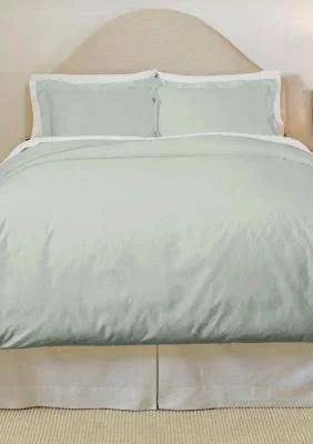 Pointehaven 500 Thread Count Cotton 3-Piece Duvet Cover Set Sage King