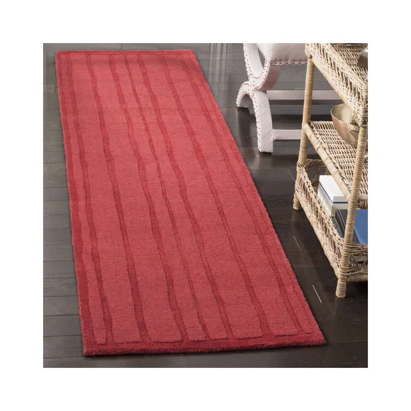 Martha Stewart Freehand Stripe Area Rug, Size: 5& x 8&, Red