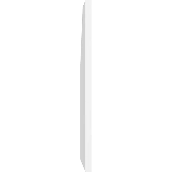 Ekena Millwork GVPOR20X3001SN 20x22W x 30x22H Half Octagon Top Right Surface Mount PVC Gable Vent: Non-Functional - w/ 3-1/2x22W