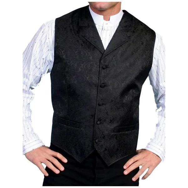 Scully Old West Vest Mens Paisley Formal Polyester RW093