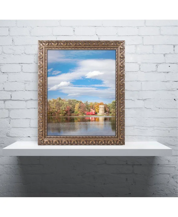 Jason Shaffer 'Morgan Street 5' Ornate Framed Art - Blue (16 x 20) - Trademark Fine Art