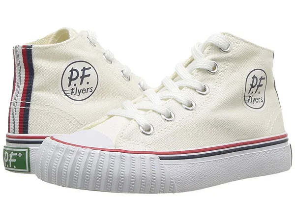 PF Flyers Center Hi (Little Kid/Big Kid) - 2 Little Kid M, White Canvas