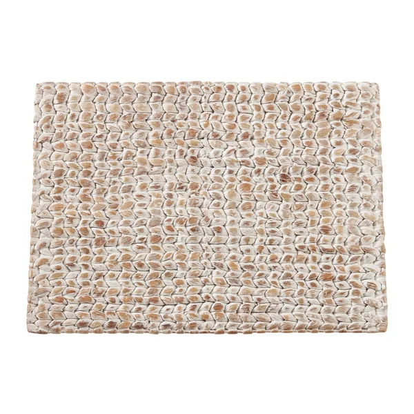 Saro 1053.W1419B Water Hyacinth Woven Table Placemats White - Set of 4