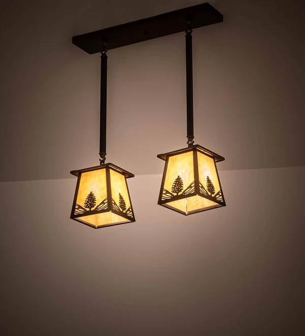 Meyda Tiffany 82140 Mountain Pine - 2 Light Island Pendant Antique