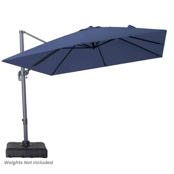 Crestlive Products Outdoor 10 ft Square Offset Cantilever Umbrella - Tan