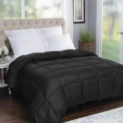 The Twillery Co. All Season Single Comforter Size: King - Color: Black